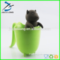 Heat resistant silicone tea ball infuser animal